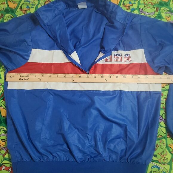 Mens Vtg MacGregor USA America 1/4 Zip Windbreaker Jacket The measurements Pic - Picture 5 of 10